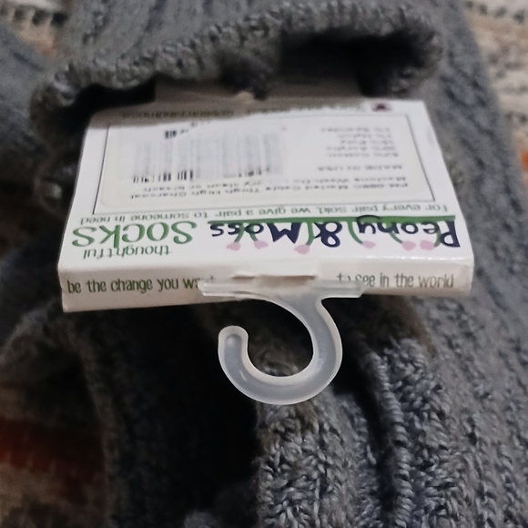 Peony And Moss Thigh High Socks Over The Knee Gray - Picture 5 of 5